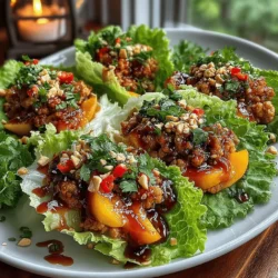 Turkey lettuce wraps with peach glaze offer a delightful and nutritious alternative to traditional wraps. This dish has gained popularity among health-conscious diners and food enthusiasts alike, thanks to its vibrant flavors and easy preparation. The combination of savory ground turkey paired with a sweet and tangy peach glaze creates a culinary experience that is both satisfying and refreshing. Whether you’re looking for a light lunch, a quick weeknight dinner, or a crowd-pleasing appetizer, these wraps cater to a variety of tastes and dietary preferences.
