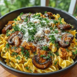 When it comes to comforting weeknight dinners that are both delicious and easy to prepare, Garlic Butter Mushroom Chicken Noodles stand out as an exceptional choice. This dish beautifully combines tender chicken, earthy mushrooms, and perfectly cooked noodles tossed in a rich garlic butter sauce, making it a delightful meal that can be whipped up in under 30 minutes. Its balanced flavors and satisfying textures offer a warm embrace after a long day, turning a simple dinner into a gourmet experience.