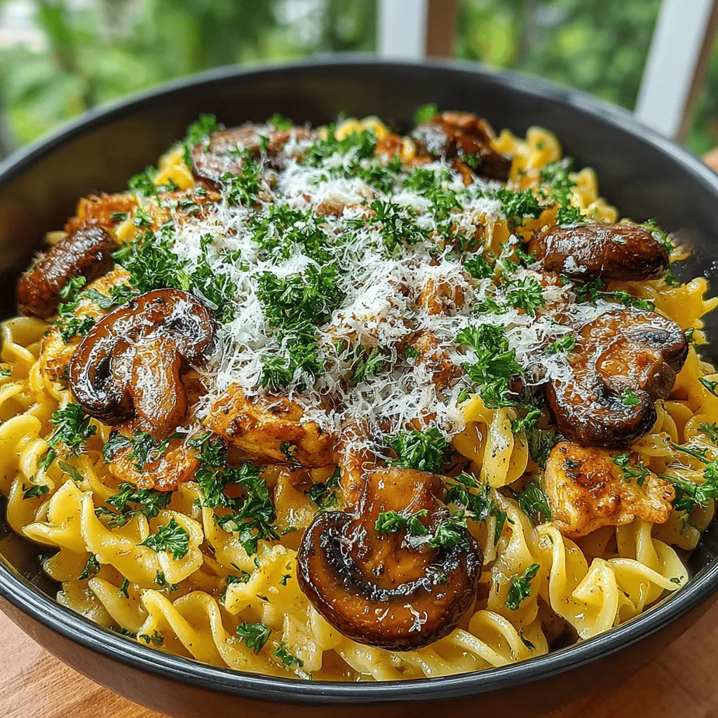 When it comes to comforting weeknight dinners that are both delicious and easy to prepare, Garlic Butter Mushroom Chicken Noodles stand out as an exceptional choice. This dish beautifully combines tender chicken, earthy mushrooms, and perfectly cooked noodles tossed in a rich garlic butter sauce, making it a delightful meal that can be whipped up in under 30 minutes. Its balanced flavors and satisfying textures offer a warm embrace after a long day, turning a simple dinner into a gourmet experience.