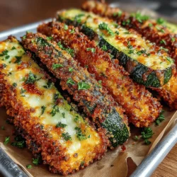 To kick off your Crunchy Garlic Parmesan Zucchini Fries, the first step involves properly preparing the zucchini. Freshness is key, so look for firm zucchinis without blemishes. Start by washing the zucchinis thoroughly under cold running water to remove any dirt or pesticides. Pat them dry with a paper towel to ensure there’s no excess moisture, which could hinder the breading process.