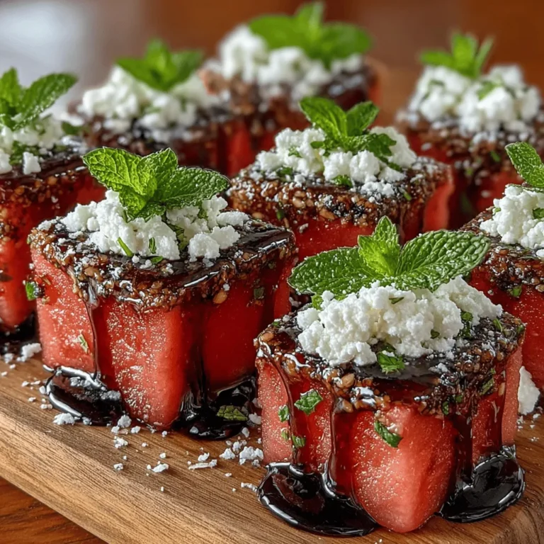 As the sun shines brighter and temperatures rise, our cravings shift towards light, refreshing dishes that not only cool us down but also tantalize our taste buds. One such dish that embodies the essence of summer is the Refreshing Watermelon Feta Mint Bites. This vibrant appetizer is a delightful combination of sweet, juicy watermelon, tangy feta cheese, and aromatic fresh mint, making it the perfect treat for outdoor gatherings, picnics, or simply enjoying a sunny day at home.