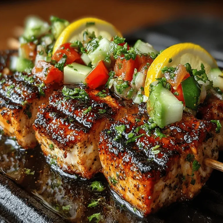 If you’re looking for a dish that perfectly balances health, flavor, and ease of preparation, look no further than Zesty Turkey Skewers with Lemon Salsa. This vibrant meal is not only a feast for the taste buds but also a wholesome option packed with lean protein and fresh ingredients. With a zesty marinade that infuses the turkey with bold flavors and a refreshing salsa that brightens every bite, these skewers are sure to become a favorite for family dinners, gatherings, and outdoor barbecues alike.