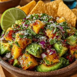 When it comes to summer gatherings or casual get-togethers, few dishes can rival the refreshing appeal of a vibrant salsa. Introducing Tropical Twist Avocado Mango Salsa—a lively blend that captures the essence of tropical flavors in a dish that is both delicious and visually appealing. This salsa harmonizes the creamy texture of ripe avocados with the sweet juiciness of fresh mangoes, creating a delightful contrast that tantalizes the taste buds. Whether served as a dip with tortilla chips, a topping for grilled fish or chicken, or a zesty side dish alongside your favorite meals, this salsa is sure to impress and satisfy.
