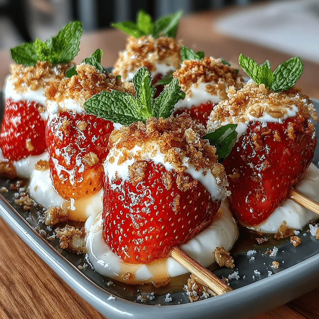 One of the main attractions of strawberry skewers is their versatility. They can be served as a light snack, a delightful dessert, or even as a centerpiece for a summer buffet. The process of skewering fresh fruit not only makes them easy to handle but also adds a playful element to the dining experience. Guests of all ages are drawn to the colorful array of fruits, making these skewers a sure hit at any gathering.