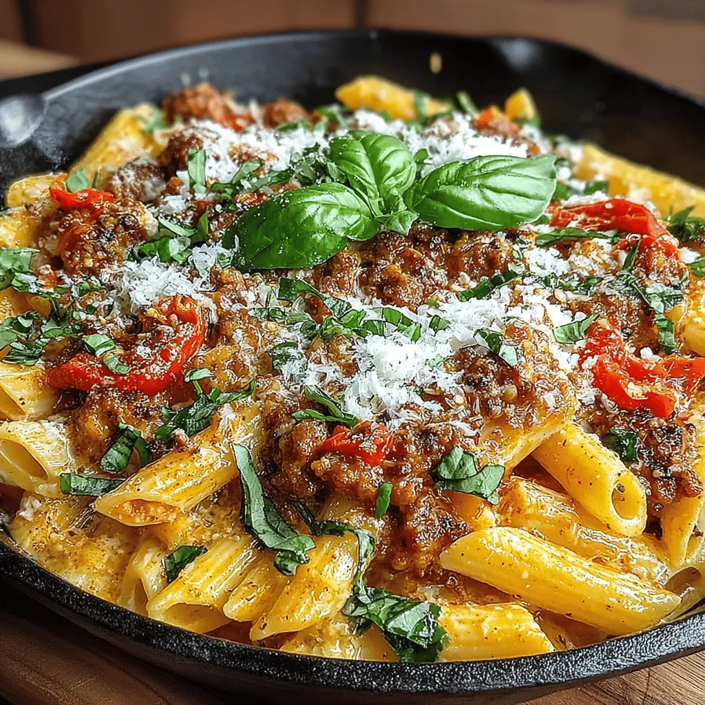 There’s something magical about a steaming bowl of pasta that feels like a warm hug on a chilly evening. I distinctly remember the first time I tasted Italian Sausage Roasted Pepper Pasta. It was a cozy family dinner at my aunt's house, where the aroma of garlic, sausage, and roasted peppers filled the air. Each bite was a delightful blend of flavors that whisked me away to a sun-drenched Italian trattoria. This dish, rich in taste and easy to prepare, has become a staple in my own kitchen, perfect for both weeknight dinners and special occasions. Today, I’m excited to share this heartwarming recipe with you, so you can create your own delicious memories around the dinner table.