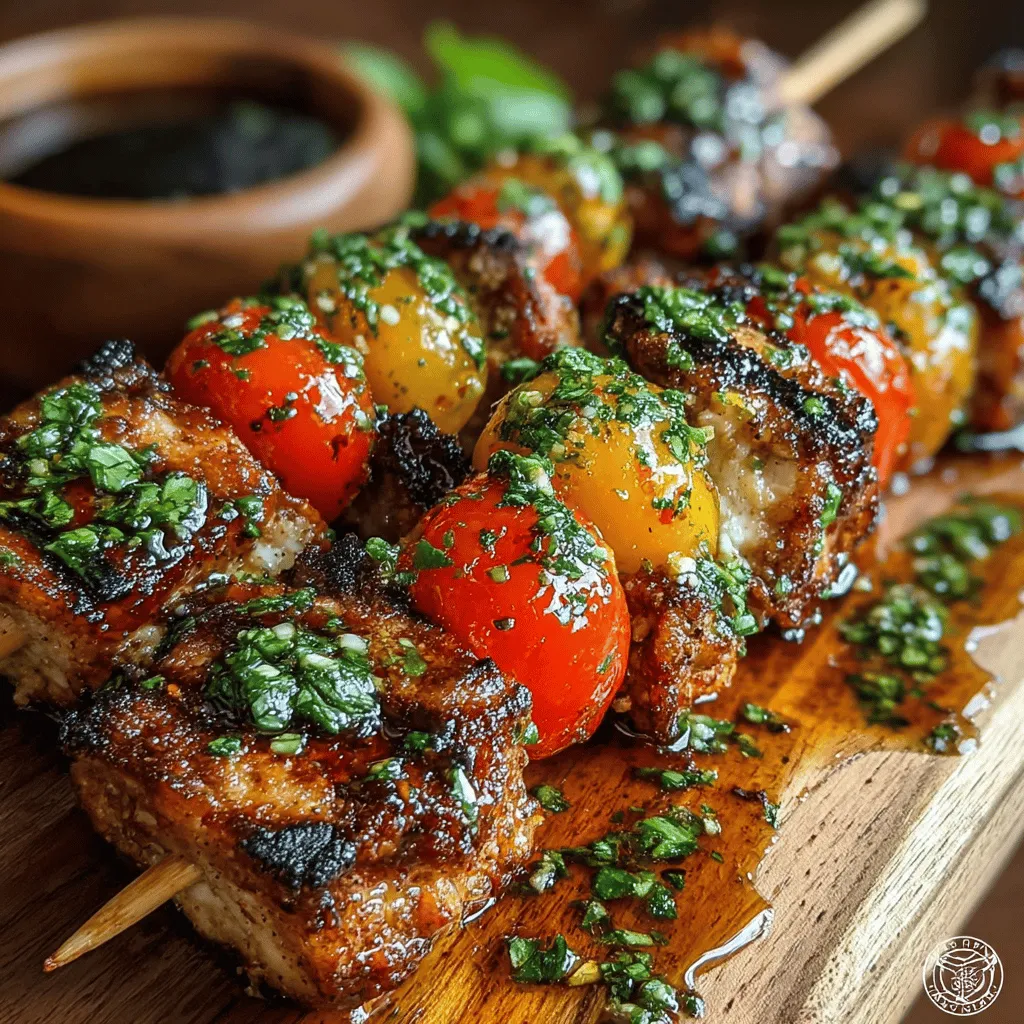 Tomato Basil Chicken Skewers are a delightful and vibrant dish, perfect for summer barbecues, family gatherings, or a light weeknight meal. This recipe showcases the art of grilling, combining tender, marinated chicken breast pieces with juicy cherry tomatoes and aromatic basil. Not only do these skewers burst with flavor, but they also present beautifully on the plate, making them an inviting option for any occasion. This article provides a comprehensive guide to making this delicious recipe, detailing the ingredients, preparation steps, and cooking tips to ensure your skewers are a hit at your next meal.