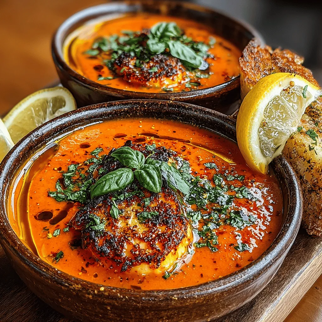 In the realm of soups, few dishes can compete with the warmth and heartiness of a bisque. The Roasted Eggplant & Red Pepper Bisque stands out not only for its rich, velvety texture but also for its vibrant flavors and healthful ingredients. This delightful vegan soup is a harmonious blend of roasted vegetables, aromatic spices, and creamy coconut milk, making it a perfect comfort food for any time of the year. Whether you're seeking a cozy meal on a chilly evening or a light yet satisfying dish during warmer months, this bisque delivers on both taste and nutrition.