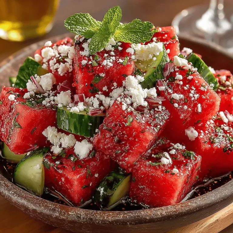 As summer approaches and the temperatures rise, there's nothing quite like a refreshing salad to invigorate your palate and keep you cool. The Watermelon Cucumber Feta Salad is a perfect choice, combining the sweet juiciness of ripe watermelon, the crisp freshness of cucumbers, and the tangy, creamy goodness of feta cheese. This vibrant dish not only appeals to the senses but also showcases the beauty of seasonal produce, making it a must-try for warm-weather gatherings and casual meals alike.