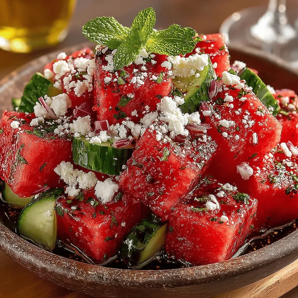 As summer approaches and the temperatures rise, there's nothing quite like a refreshing salad to invigorate your palate and keep you cool. The Watermelon Cucumber Feta Salad is a perfect choice, combining the sweet juiciness of ripe watermelon, the crisp freshness of cucumbers, and the tangy, creamy goodness of feta cheese. This vibrant dish not only appeals to the senses but also showcases the beauty of seasonal produce, making it a must-try for warm-weather gatherings and casual meals alike.