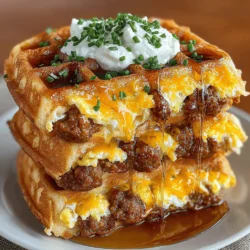 In the world of breakfast options, few dishes can compete with the charm and convenience of mini sausage egg waffle sandwiches. This delightful recipe combines the beloved flavors of breakfast sausage and eggs with the light, crispy texture of waffles, creating a dish that is not only satisfying but also visually appealing. The mini size makes them perfect for brunch gatherings or a quick weekday breakfast, allowing everyone to enjoy a delicious meal without the fuss.