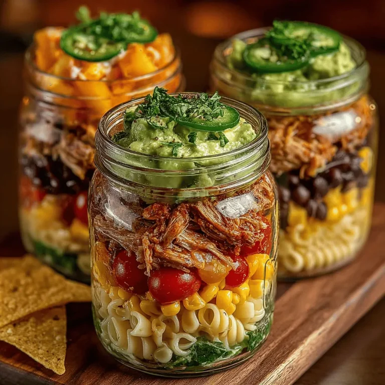 In today’s fast-paced world, meal prep has become an essential practice for those looking to maintain a healthy lifestyle while enjoying delicious food. With busy schedules and the constant demand for convenience, finding meals that are both nutritious and easy to prepare is key. One standout dish that perfectly combines flavor, nutrition, and convenience is the Spicy Chili Chicken Pasta Salad Jars. This vibrant recipe not only satisfies your craving for something tasty but also serves as a well-balanced option for on-the-go lunches or quick dinners. Packed with protein, fresh vegetables, and a zesty kick, this pasta salad is sure to become a staple in your meal rotation.