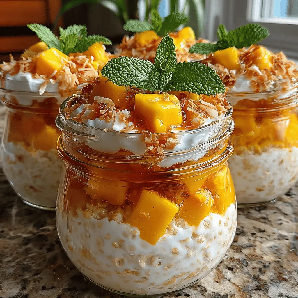 Overnight oats have become a staple in the world of meal prep, celebrated for their convenience, versatility, and nutritional benefits. This simple yet satisfying dish allows for endless customization, making it easy to cater to different tastes, dietary restrictions, and nutritional needs. Among the myriad of flavor combinations, the Tropical Bliss Mango Coconut Overnight Oats stand out as a refreshing and vibrant option that transports you to a sun-soaked paradise with every bite.