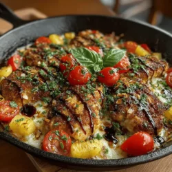 Creating the Fruity Fiesta Chicken Pizza Skillet is an enjoyable culinary adventure that brings together vibrant flavors and textures. Follow these detailed steps to ensure your dish turns out perfectly.