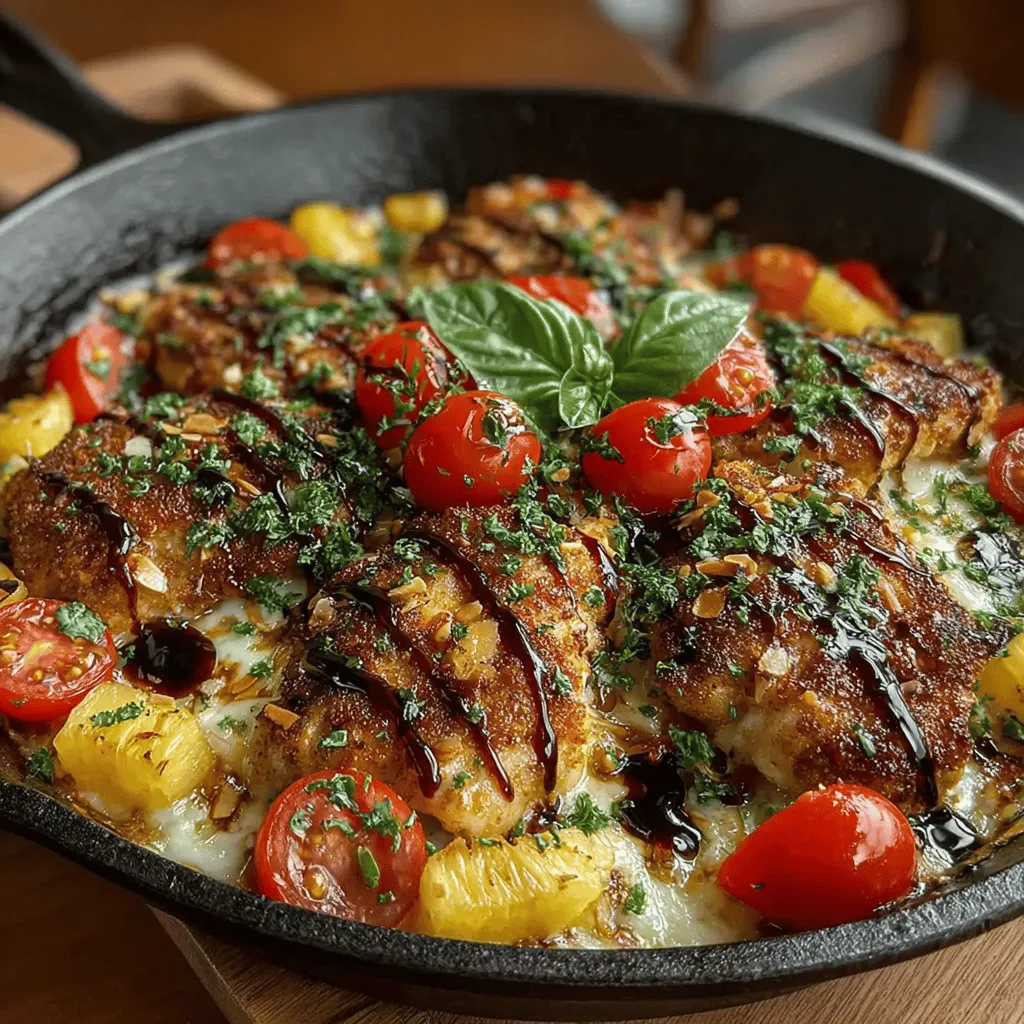 Creating the Fruity Fiesta Chicken Pizza Skillet is an enjoyable culinary adventure that brings together vibrant flavors and textures. Follow these detailed steps to ensure your dish turns out perfectly.
