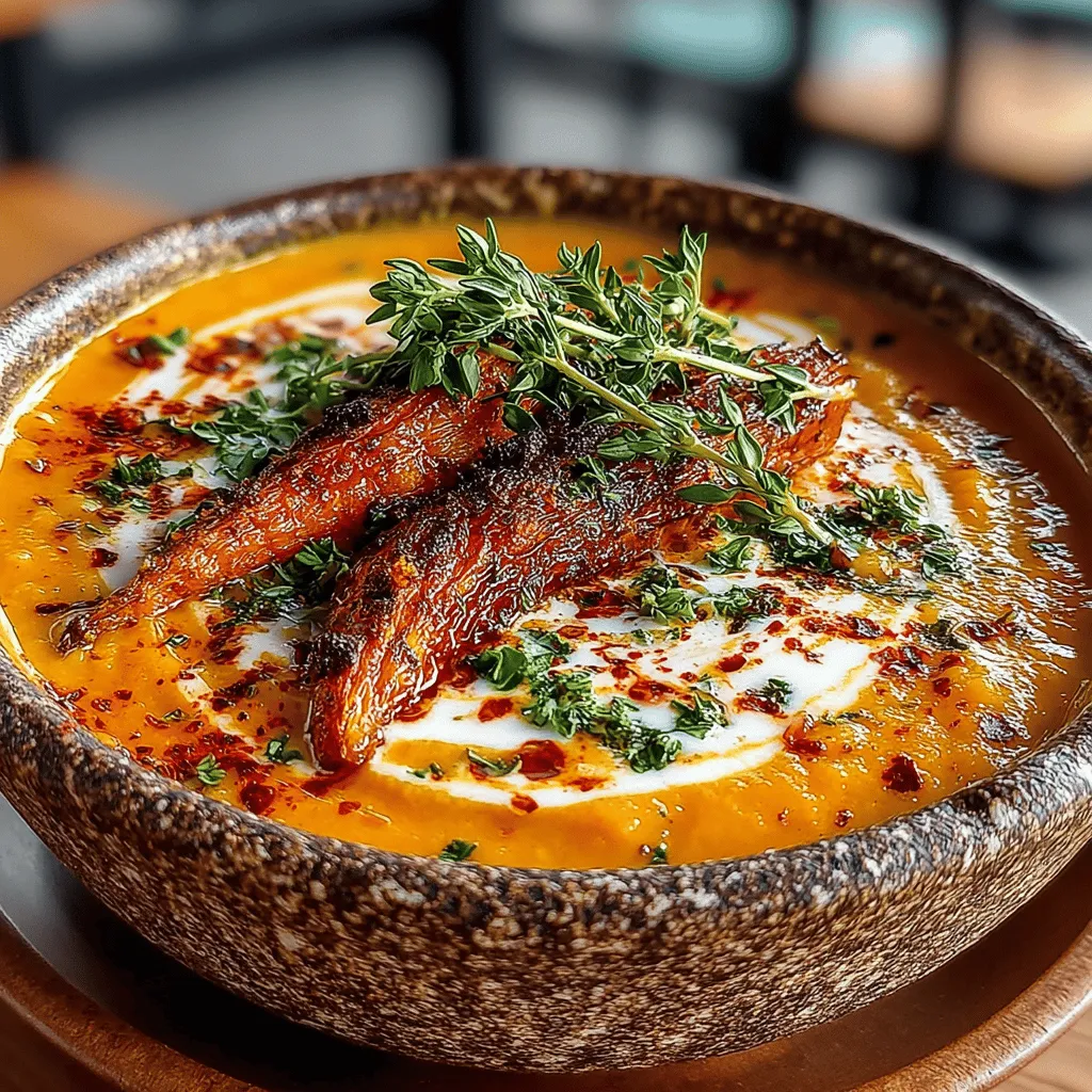 Welcome to a culinary adventure that captures the essence of fall in every spoonful. Today, we're diving into the comforting and flavorful realm of Maple Roasted Carrot & Parsnip Soup. This delightful soup is not only a feast for the senses, but it's also a celebration of seasonal ingredients that bring warmth and nourishment to your table. The combination of sweet, earthy roasted carrots and parsnips, accentuated by the rich sweetness of pure maple syrup, creates a harmonious balance that is simply irresistible. The addition of creamy coconut milk adds a velvety texture, making each bowl a comforting experience perfect for chilly evenings.