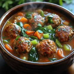 Cozy Savory Turkey Meatball Soup