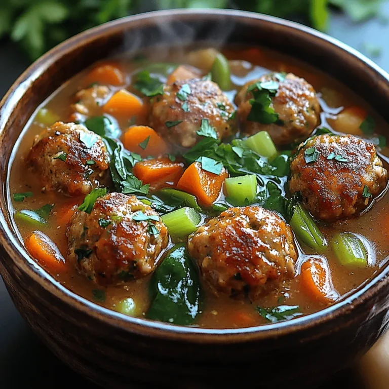 As the days grow shorter and the temperatures dip, the allure of comfort food becomes undeniable. There’s something inherently soothing about a warm bowl of soup, especially one that combines hearty flavors and nourishing ingredients. Enter Cozy Savory Turkey Meatball Soup—a perfect remedy for the chill in the air. This delightful dish not only warms the soul but also nourishes the body with its rich blend of lean turkey, fresh vegetables, and aromatic spices.
