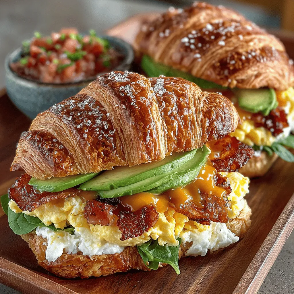 There’s something undeniably comforting about a well-prepared breakfast, especially when it features the buttery, flaky goodness of croissants. Flaky Morning Bliss Croissant Sandwiches offer an exquisite combination of flavors and textures that elevate your morning routine. Imagine starting your day with a sandwich that features layers of creamy scrambled eggs, crispy bacon, fresh avocado, and sharp cheddar cheese, all nestled within a perfectly baked croissant. This delightful recipe not only satisfies your hunger but also nourishes your body, making it an ideal choice for breakfast or brunch gatherings.