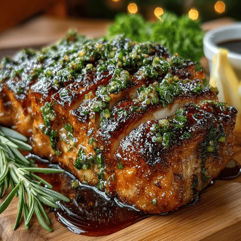 Gatherings of family and friends are often celebrated with the sharing of food that warms the heart and delights the palate. Among the myriad of dishes that can grace a dining table, the Garlic Herb Roasted Turkey Breast stands out as an exceptional centerpiece. This dish not only offers a succulent flavor profile but also embodies the spirit of togetherness, making it ideal for holidays, special occasions, or even a comforting family dinner on a quiet evening at home.