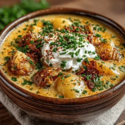 Creamy Roasted Garlic Potato Soup Recipe
