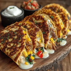 Colorful Crunch Chicken Quesadillas